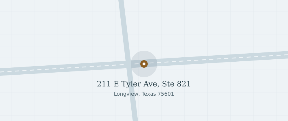 Simplified map showing the Bostock Drafting & Design office at 211 E Tyler Ave, Longview, Texas